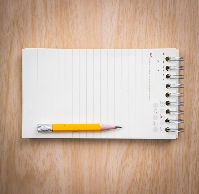 small notebook with a pencil 1232 599